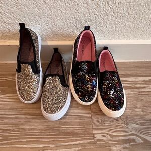 Cat & Jack girls slip on shoe 2 PAIR!  Never worn